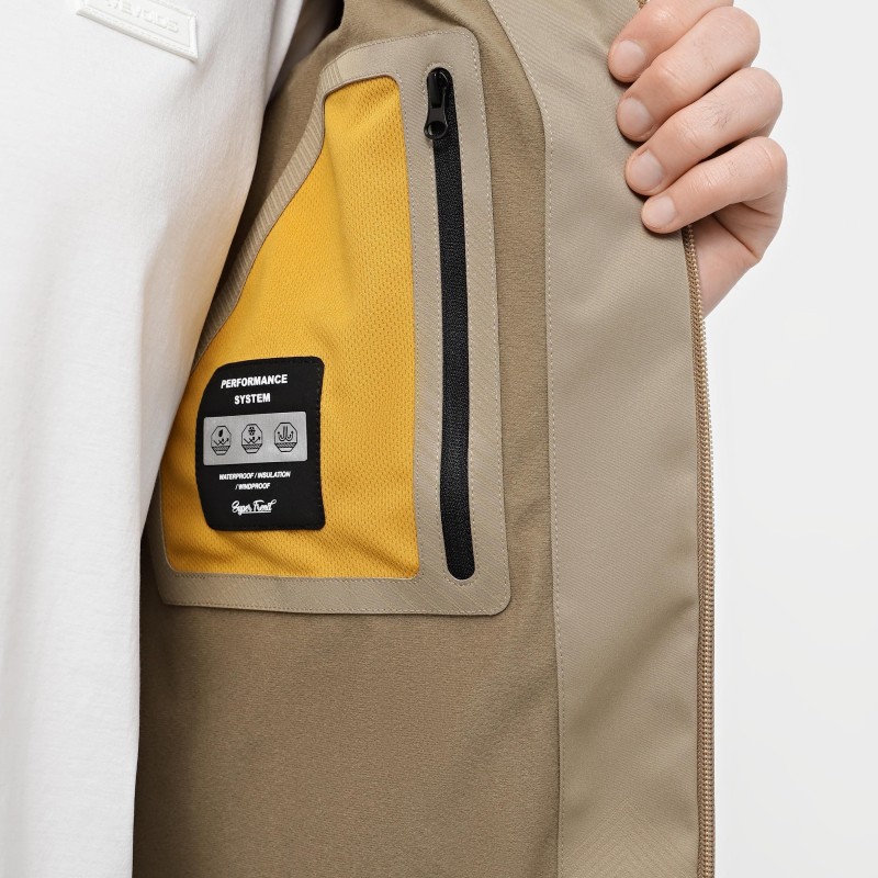 Men's windbreaker Evoids Aticos beige 314503-125 Men's windbreaker Evoids Aticos beige 314503-125