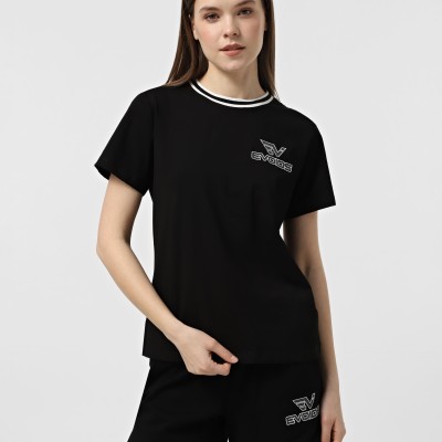 Camiseta de mujer Evoids Liesel negra 552517-010 Camiseta de mujer Evoids Liesel negra 552517-010