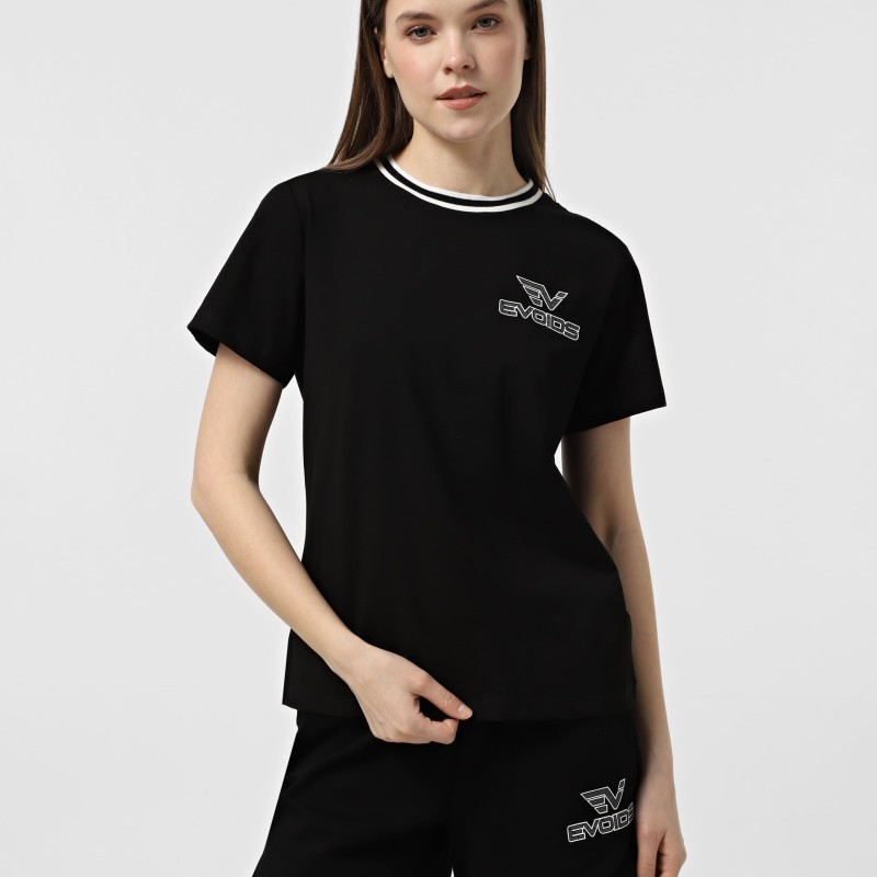 Camiseta de mujer Evoids Liesel negra 552517-010 Camiseta de mujer Evoids Liesel negra 552517-010